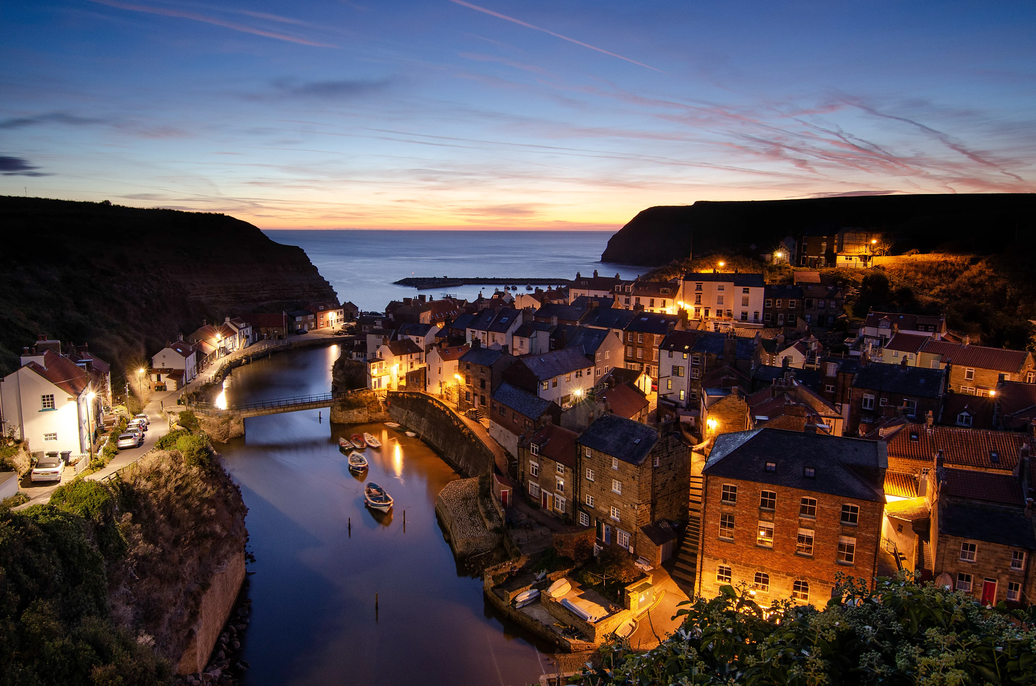 Staithes at dusk